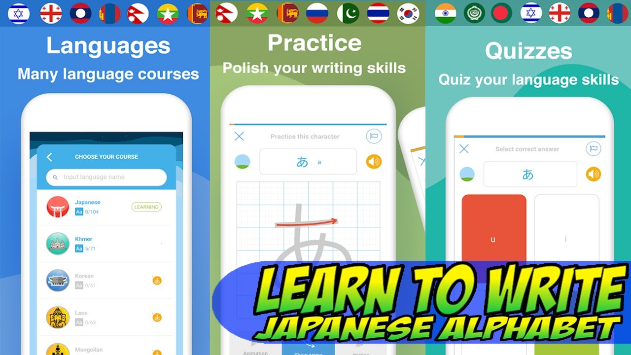 How To Use Learn To Write Japanese Alphabet Android APPS