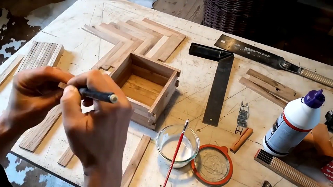 Building a japanese style box with herringbone pattern