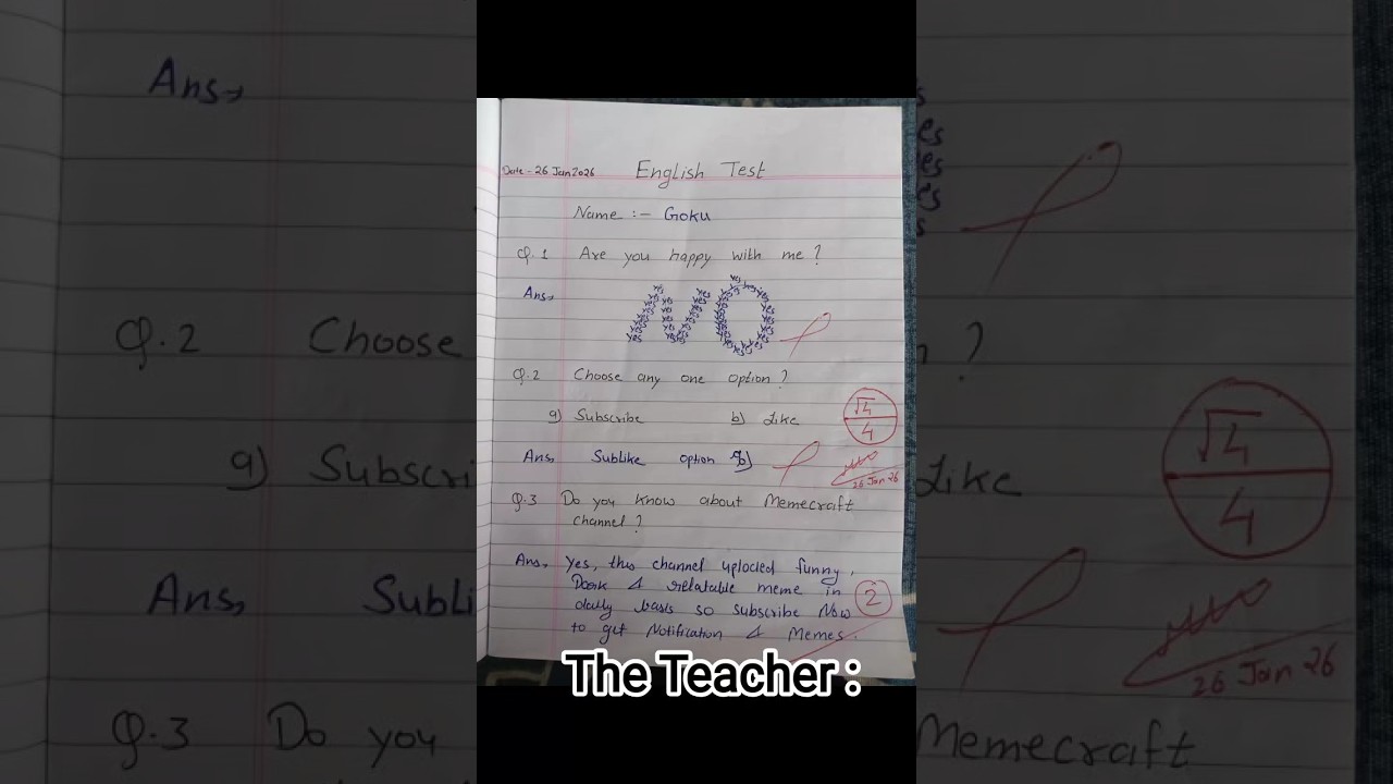 Goku English test result😂 #shorts #memes