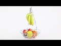 Corbeille à fruits porte bananes Argenté - Métal - 30 x 42 x 32 cm