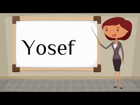 How do you say 'Yosef' in Spanish?