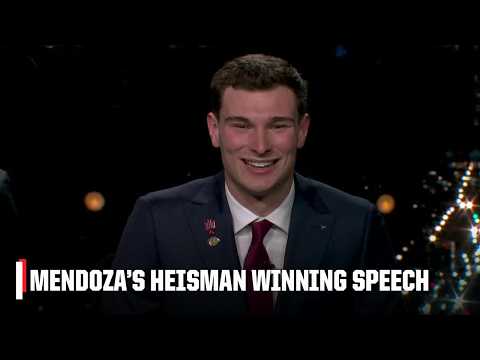 Fernando Mendoza wins the 2025 Heisman Trophy 🏆 [FULL SPEECH] | ESPN College Football
