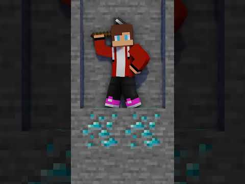 "Mikey Never Give Up Mining! - MAIZEN Minecraft Animation Official #shorts",