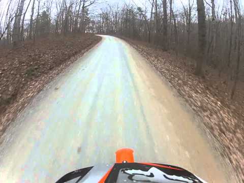 KTM 300 XC-W 76 mph on gavel road