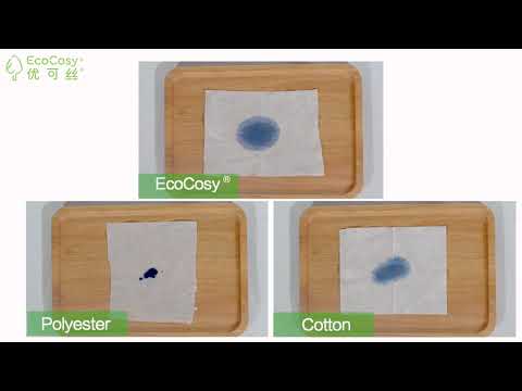 [Viscose VS Polyester VS Cotton] - Sateri EcoCosy Nonwoven Fabric Challenge (Water Diffusion)