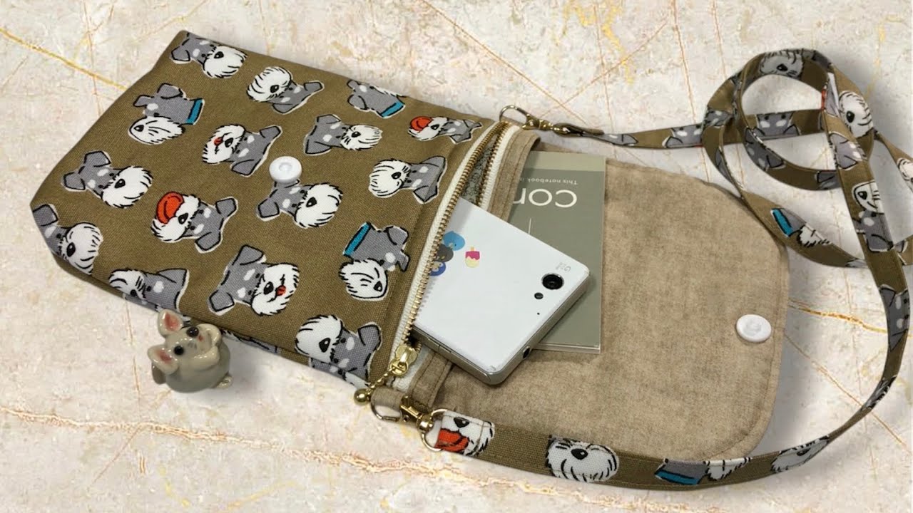 ファスナーポケット付き💕お散歩ポシェット⭐️With zipper pocket💕Walking pouch