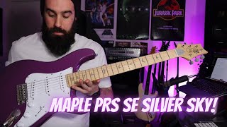 Video thumbnail for Maple PRS SE 2023 Silver Sky demo/review | PRS Guitars by Cam Bird Music