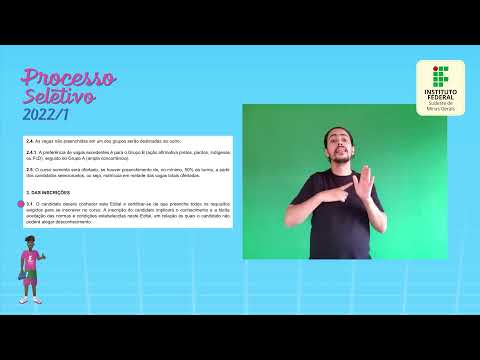 Edital em Libras - Pós-graduação em Qualidade de Vida nas Organizações - PS 2022.1