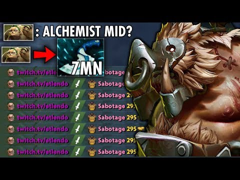 OMG 7MIN BLINK DAGGER PUDGE NONSTOP TOYING MID ALCHEMIST NO MERCY | GENIUS PUDGE