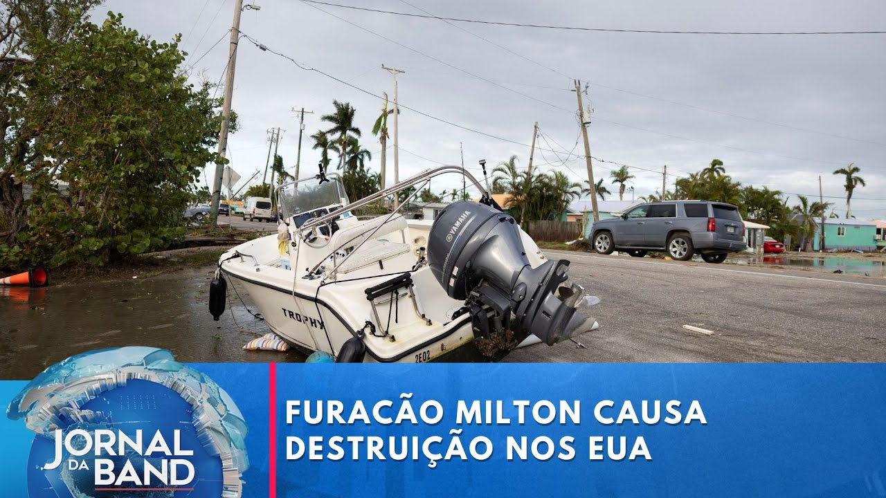 Furacão Milton deixa mortos e causa estragos na Flórida, nos EUA | Jornal da Band