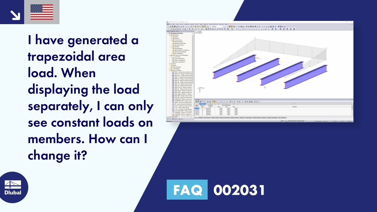 [EN] FAQ 002031 | I have generated a trapezoidal area load. When displaying the load separately ...