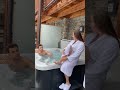 Outdoor hot tub in the Swiss alps! # #couplegoals #mountains #datenight #switzerland #hottub