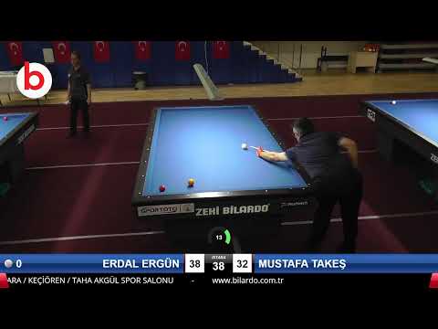 ERDAL ERGÜN & MUSTAFA TAKEŞ Bilardo Maçı - 2019 TÜRKİYE KUPASI 2.ETAP ERKEKLER-5.TUR