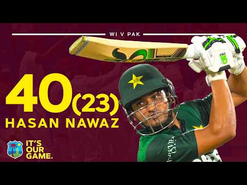 Hasan Nawaz Hits 4️⃣ Sixes In Innings Of 1️⃣7️⃣4️⃣ Strike Rate 📈 | West Indies v Pakistan 2nd T20
