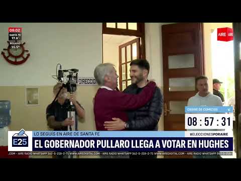 Votó Maximiliano Pullaro en Hughes
