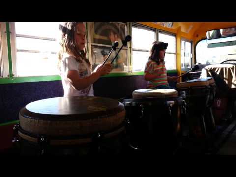 impromptu duet aboard the DrumBus