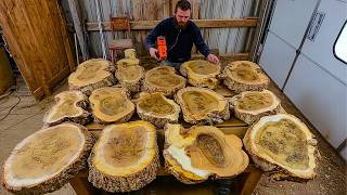Epic Huge Tree To Table & 100-Year Workbench Restoration | By @marmotaworks