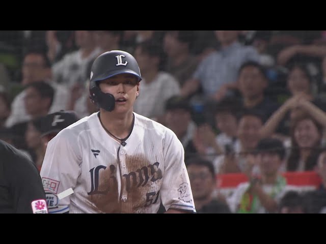 【6回裏】気迫のヘッドスライディング!! ライオンズ・西川愛也 タイムリー内野安打で同点!!  2024年9月13日 埼玉西武ライオンズ 対 千葉ロッテマリーンズ