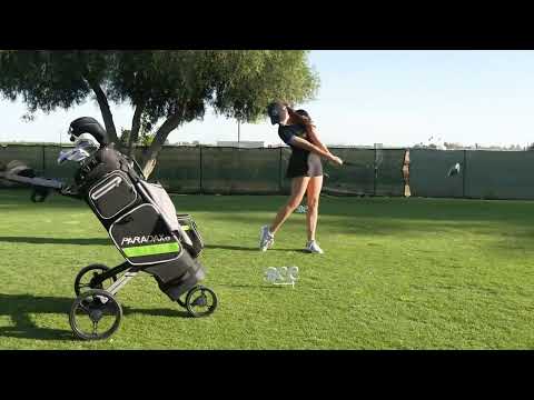 The Official PARADAX® Golf Bag with built-in 3-wheel push cart | ParadaxGolf.com