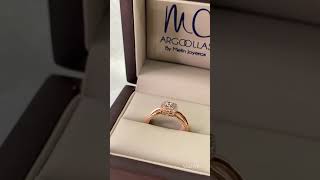 Anillo de Compromiso de Oro Rosa