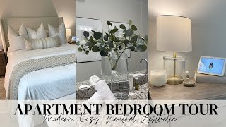 APARTMENT BEDROOM TOUR | MODERN , NEUTRAL, COZY AESTHETIC | AFFORDABLE HIGH END HOME DECOR | 2023