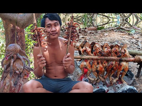Grilled Frogs Hot Chili Recipe Eating So Delicious, Cooking Frog In Forest