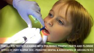 TODDLER'S TEETH CLEANING WITH POLISHING PROPHY PASTE & FLORIDE