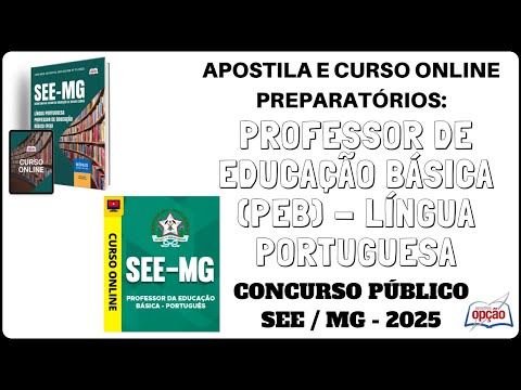 Apostila e Curso Online Professor de Língua Portuguesa - Concurso Público SEE / MG - 2025