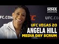 UFC Vegas 20: Angela Hill Practicing Her Stephen A. Smith Combo For Ashley Yoder - MMA Fighting