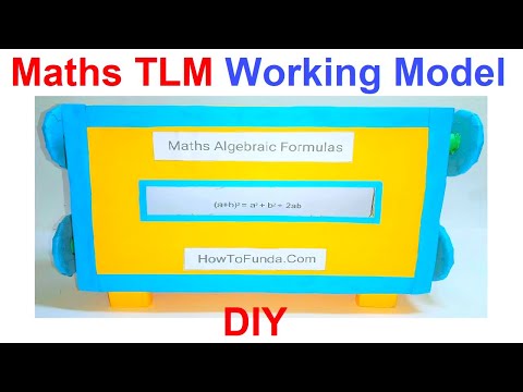 algebraic formulas maths working model 3d TLM maths project howtofunda DIY craftpiller