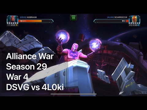 MCOC AW S29 War 4 - vs 4L0ki - Corvus, Quake and Magneto. I did a huge mistake :(