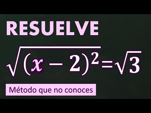 ecuación irracional resuelta, √[(x-2)²]=√3