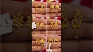 Simple gold earrings designs for daily use/Small earrings design 2025#shorts #dailywearearrings#gold