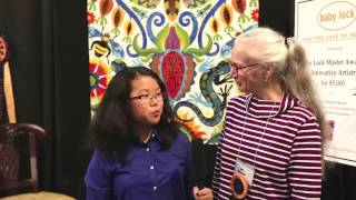 Sophie Rubin visits with Jane Sassaman