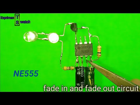 NE 555 | slow blink fade in fade out circuit |