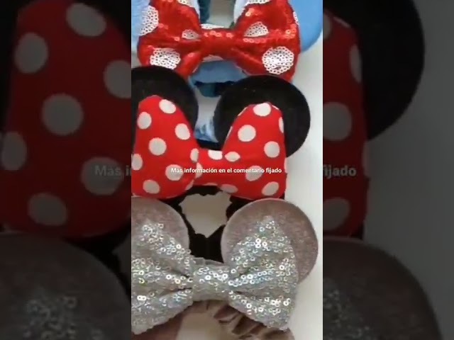 Vídeo relacionado con SAIIURV 2 piezas Orejas de Ratón Diademas con Lazo Decoración de Fiesta con Purpurina Disfraz de Cosplay para Niñas y Mujeres Recuerdos de Fiesta
