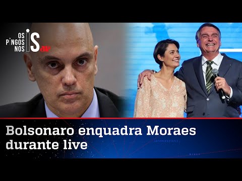 Bolsonaro manda duro recado a Moraes: Não mexa com a Michelle