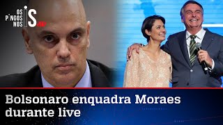 Bolsonaro manda duro recado a Moraes: Não mexa com a Michelle