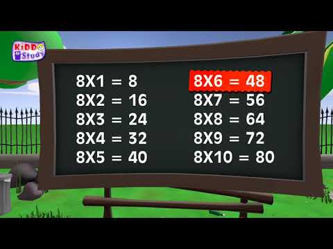 Table of 8 | Musical Table of Eight | 8X1 = 8  | Learn Multiplication Table of 8 | Kiddo Study