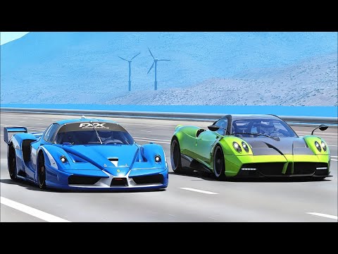 Thumbnail for Pagani Huayra Roadster Vs Ferrari FXX Evoluzione | 20KM Drag Race by Ferrari FXX Evoluzione