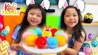 Easter Egg Spin Wheel Challenge! Emma and Kate Family Fun