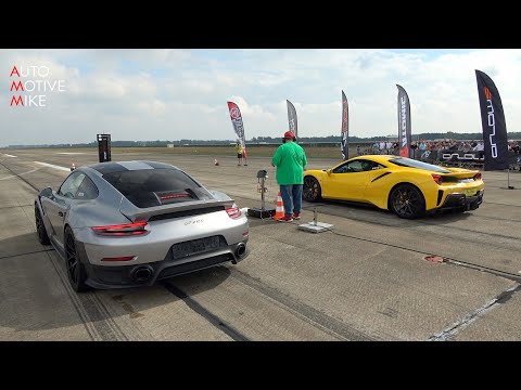 900HP Porsche 991 GT2 RS vs 800HP Ferrari 488 Pista