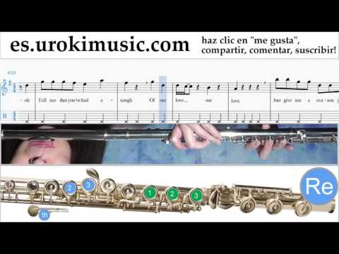 Como Tocar Flauta Pink - Just Give Me A Reason Parte#2 Clases Notas Musicales Tutorial Tablatura