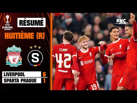 Résumé : Liverpool (Q) 6-1 Sparta Prague - Ligue Europa (8e de finale retour)