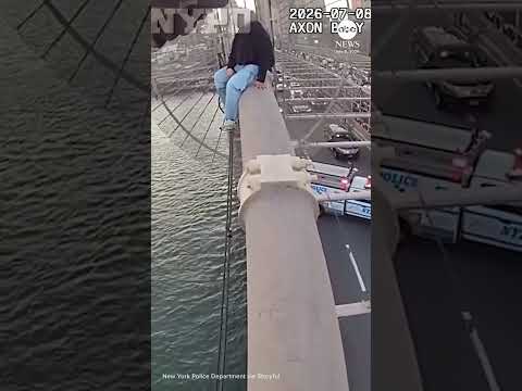 Bodycam footage shows NYPD rescue woman in crisis on Brooklyn Bridge