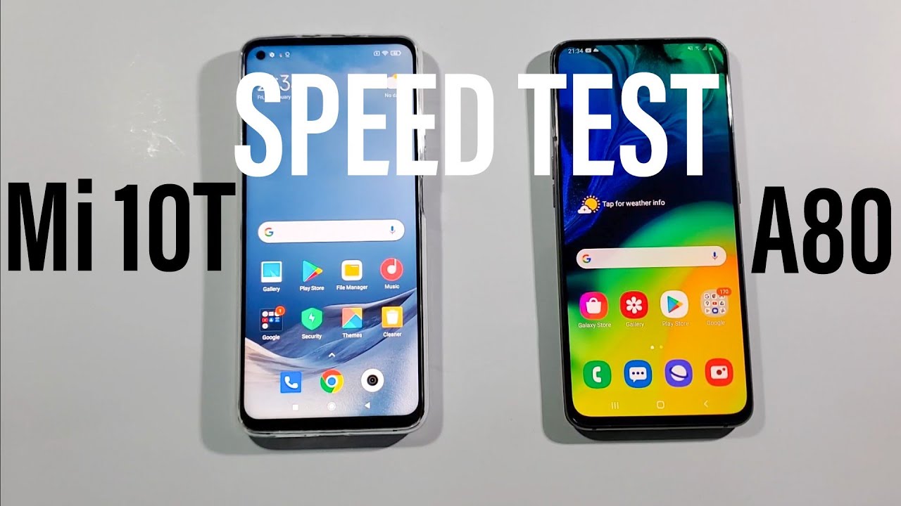 Mi 10T vs A80 Comparison Speed Test