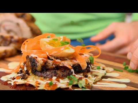 Smoked Pork Belly Okonomiyaki  (Adding smoky flavor without a smoker)