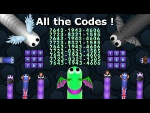 New 9 CODES Slither io -ALL CODES slitherio WINGS +How to get the codes +AL70K SUBSCRIBE  MY CHANNEL