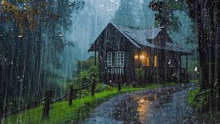Heavy Rain in a Shadowy Forest 🌧️ Natural White Noise to Improve Sleep, Relax, Study & Concentrate