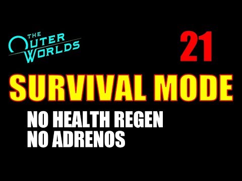 Outer Worlds Survival Mode Walkthrough, NO HEALTH REGEN, NO ADRENOS - Part 21, Power Leveling 1